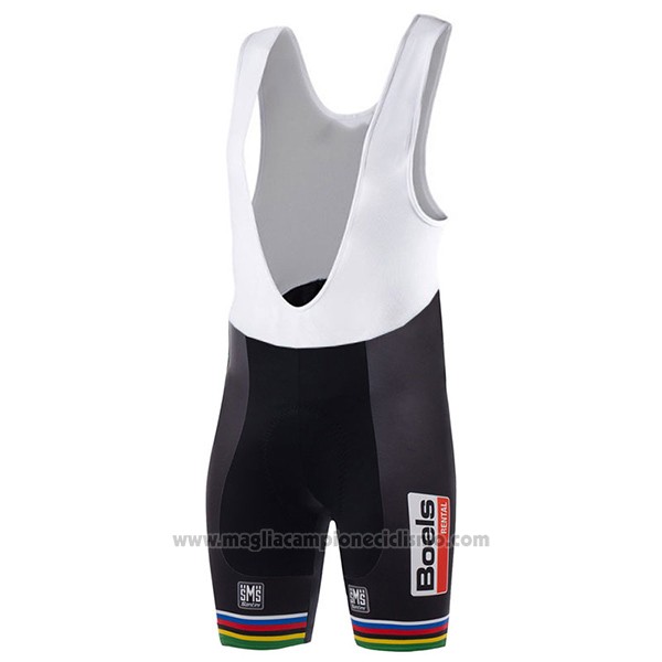 2017 Abbigliamento Ciclismo UCI Mondo Campione Boels Dolmans Bianco Manica Corta e Salopette